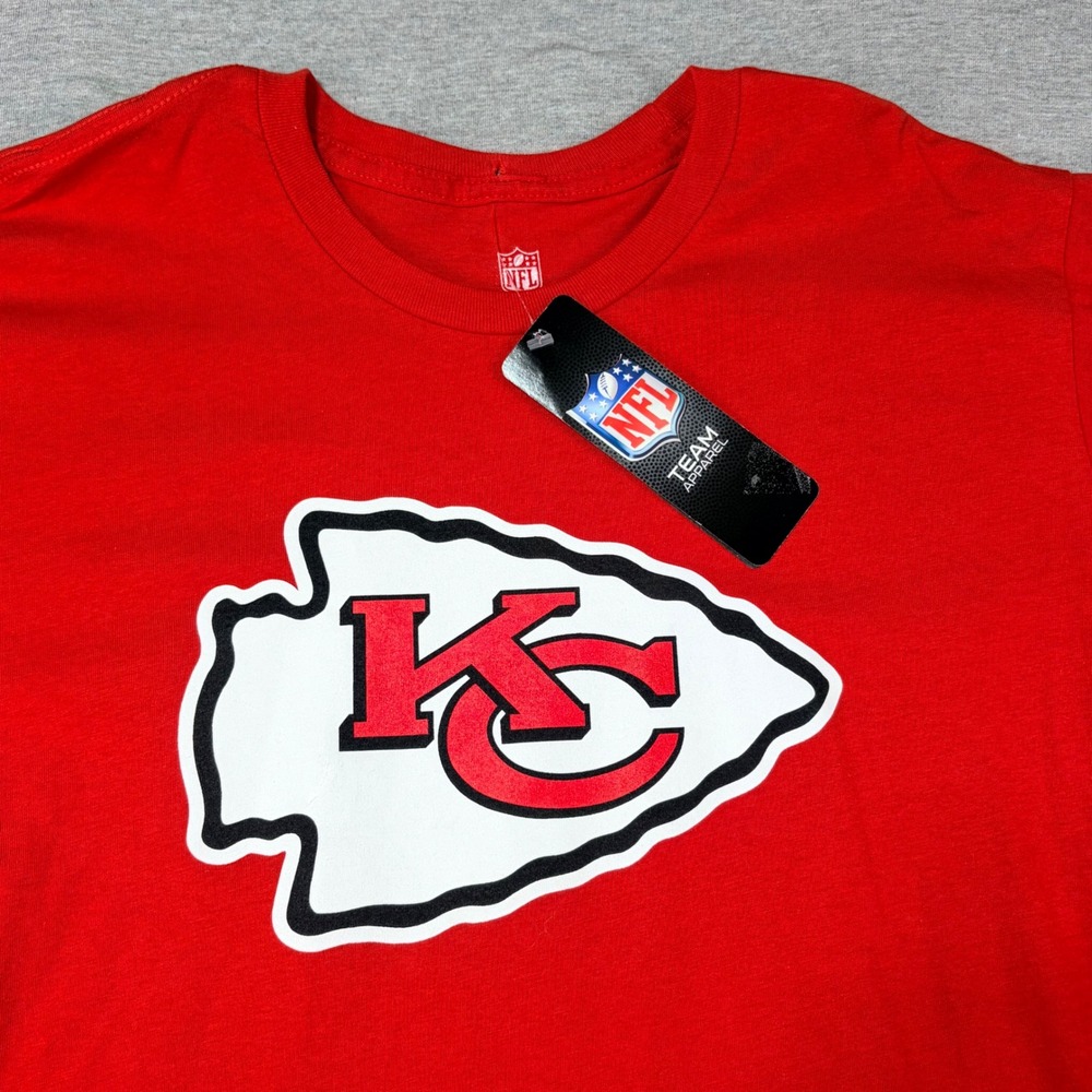 NFL Kansas City Chiefs Kids XL 18/20 Red Long Sleeve Primary Logo T-Shirt 9K1B7 - Picture 2 of 8